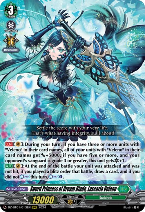 Sword Princess of Dream Blade, Lascaria Veleno (DZ-BT01/013EN) [Fated Clash] | Pegasus Games WI