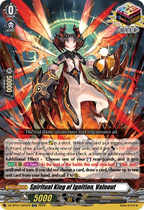 Spiritual King of Ignition, Valnout (ORR) (DZ-BT01/025EN) [Fated Clash] | Pegasus Games WI