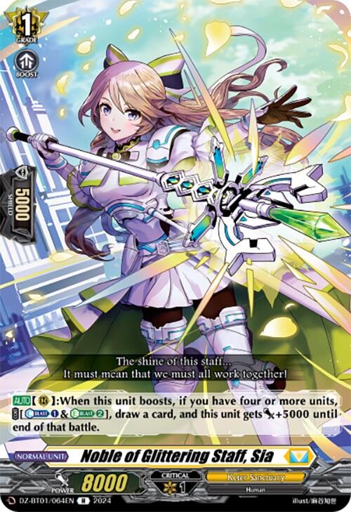 Noble of Glittering Staff, Sia (DZ-BT01/064EN) [Fated Clash] | Pegasus Games WI