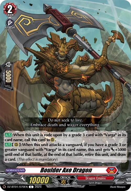 Boulder Axe Dragon (DZ-BT01/079EN) [Fated Clash] | Pegasus Games WI