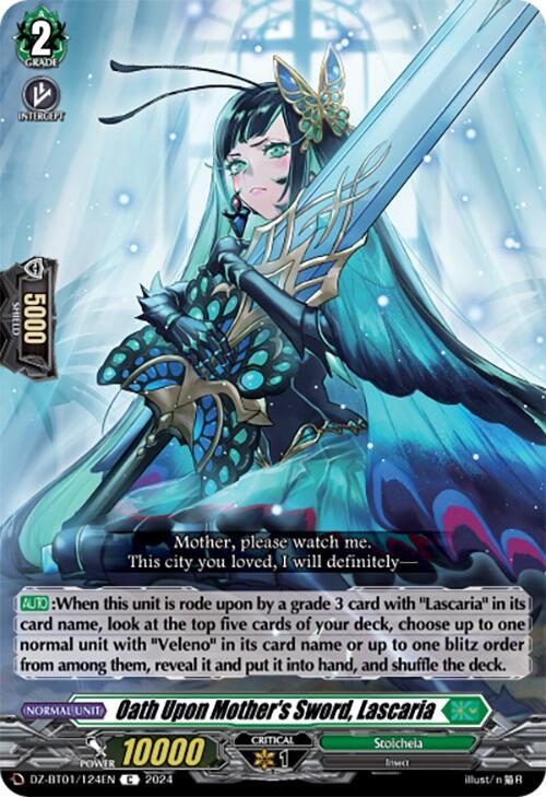 Oath Upon Mother's Sword, Lascaria (DZ-BT01/124EN) [Fated Clash] | Pegasus Games WI