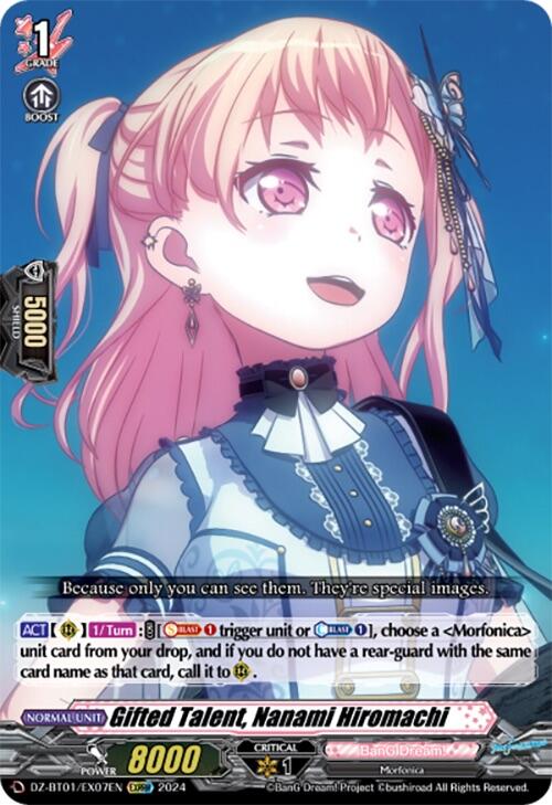 Gifted Talent, Nanami Hiromachi (EXRRR) (DZ-BT01/EX07EN) [Fated Clash] | Pegasus Games WI