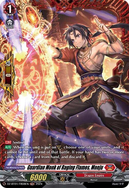 Guardian Monk of Raging Flames, Monju (FR) (DZ-BT01/FR08EN) [Fated Clash] | Pegasus Games WI