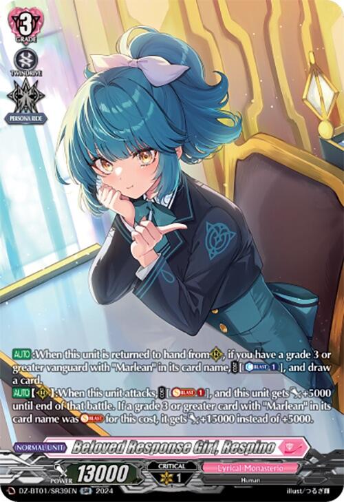 Beloved Response Girl, Respino (SR) (DZ-BT01/SR39EN) [Fated Clash] | Pegasus Games WI