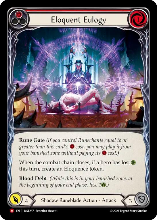 Eloquent Eulogy [MST237] (Part the Mistveil)  Rainbow Foil | Pegasus Games WI