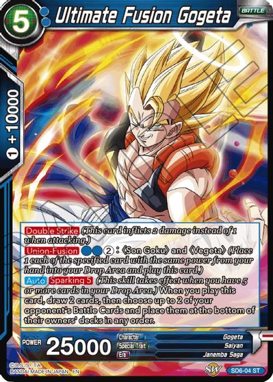 Ultimate Fusion Gogeta (Reprint) (SD6-04) [Battle Evolution Booster] | Pegasus Games WI