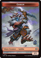 Goblin // Warrior Double-Sided Token [Tarkir: Dragonstorm Tokens] | Pegasus Games WI