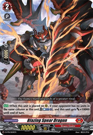 Blazing Spear Dragon (D-PR/004EN) [D Promo Cards] | Pegasus Games WI