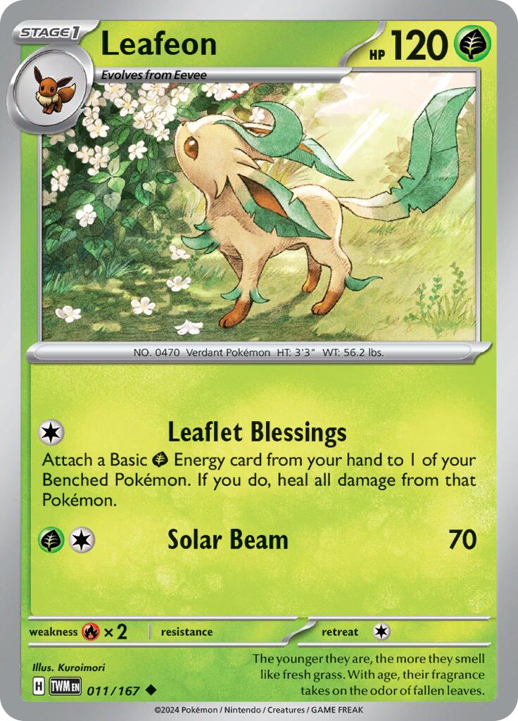 Leafeon (011/167) [Scarlet & Violet: Twilight Masquerade] | Pegasus Games WI