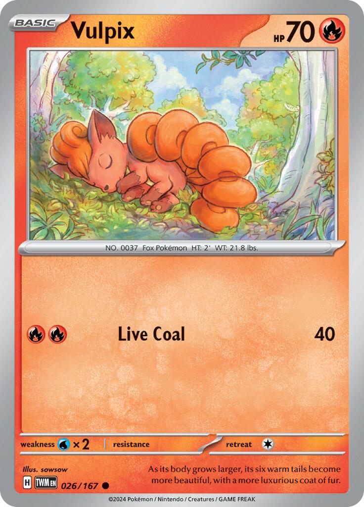 Vulpix (026/167) [Scarlet & Violet: Twilight Masquerade] | Pegasus Games WI