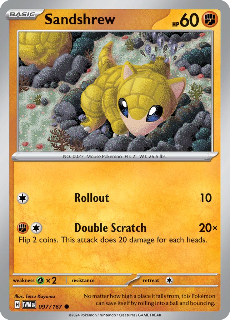 Sandshrew (097/167) [Scarlet & Violet: Twilight Masquerade] | Pegasus Games WI