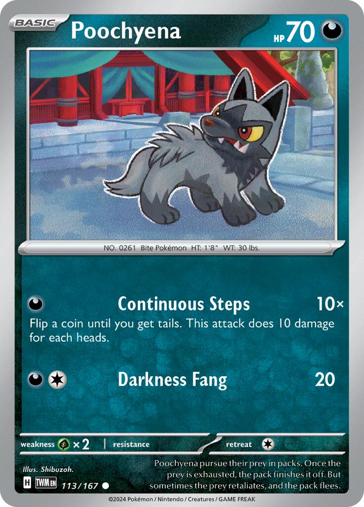 Poochyena (113/167) [Scarlet & Violet: Twilight Masquerade] | Pegasus Games WI