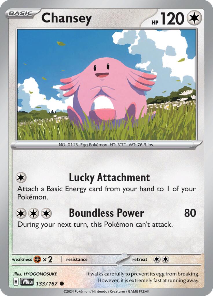 Chansey (133/167) [Scarlet & Violet: Twilight Masquerade] | Pegasus Games WI