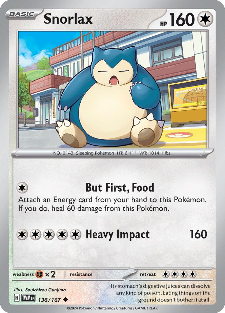 Snorlax (136/167) [Scarlet & Violet: Twilight Masquerade] | Pegasus Games WI