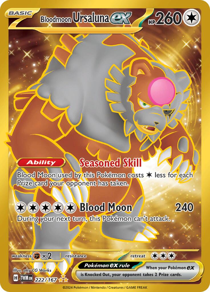 Bloodmoon Ursaluna ex (222/167) [Scarlet & Violet: Twilight Masquerade] | Pegasus Games WI