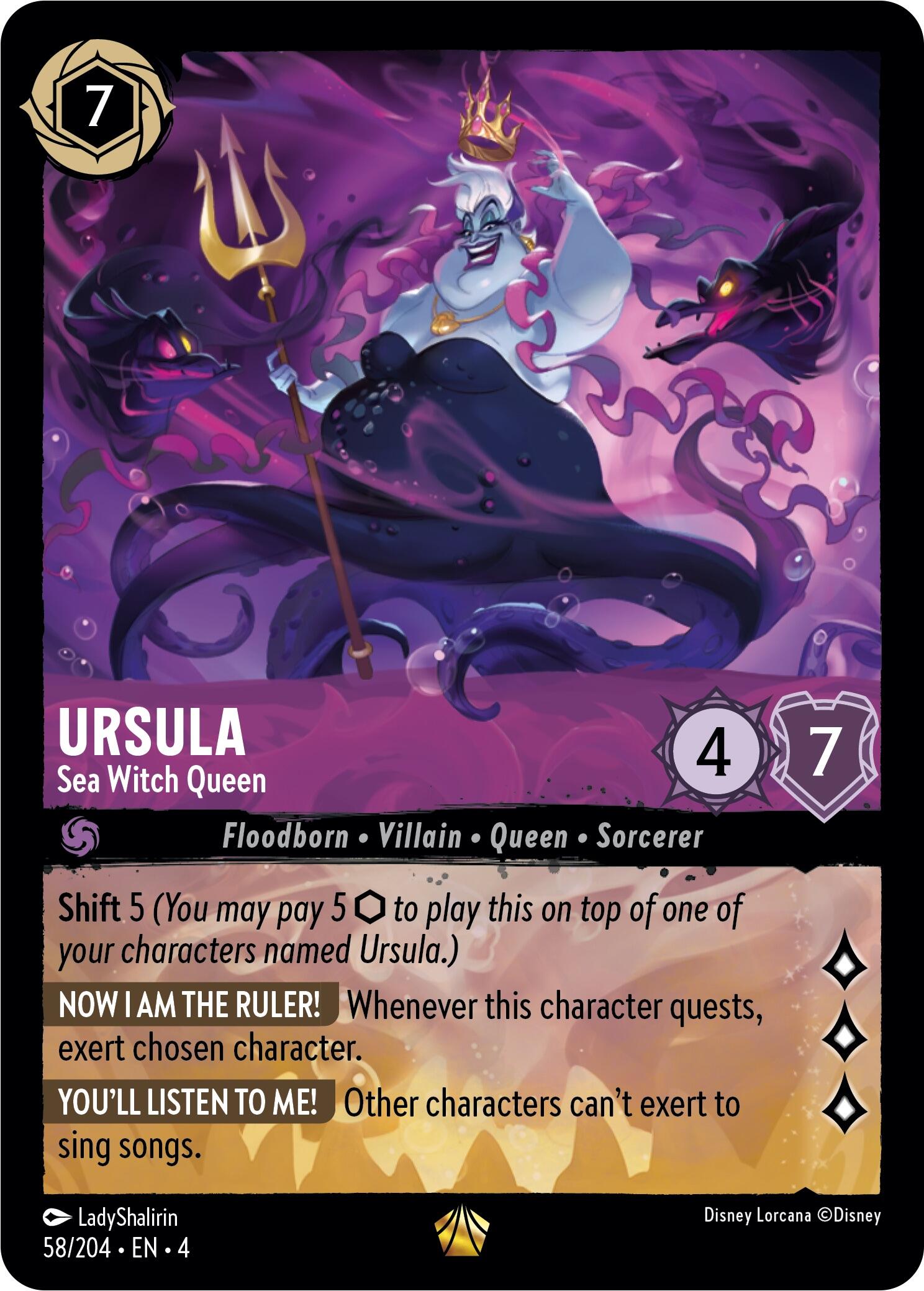 Ursula - Sea Witch Queen (58/204) [Ursula's Return] | Pegasus Games WI