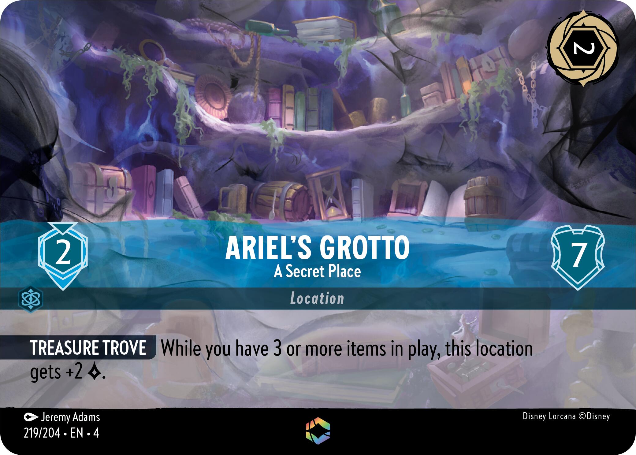 Ariel's Grotto - A Secret Place (Enchanted) (219/204) [Ursula's Return] | Pegasus Games WI