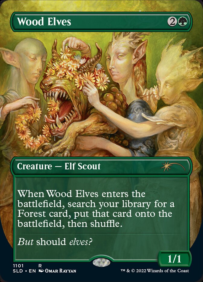 Wood Elves (Borderless) [Secret Lair Drop Series] | Pegasus Games WI