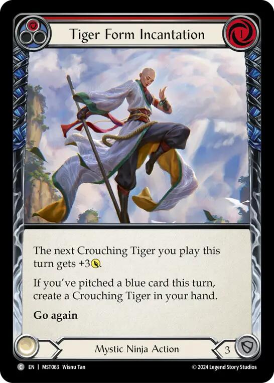 Tiger Form Incantation (Red) [MST063] (Part the Mistveil)  Rainbow Foil | Pegasus Games WI