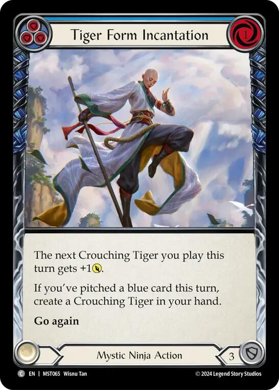 Tiger Form Incantation (Blue) [MST065] (Part the Mistveil)  Rainbow Foil | Pegasus Games WI