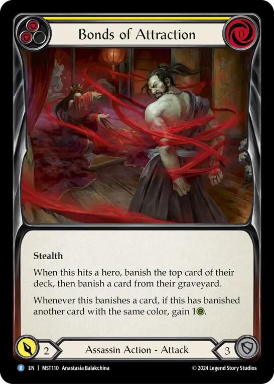 Bonds of Attraction (Yellow) [MST110] (Part the Mistveil)  Rainbow Foil | Pegasus Games WI