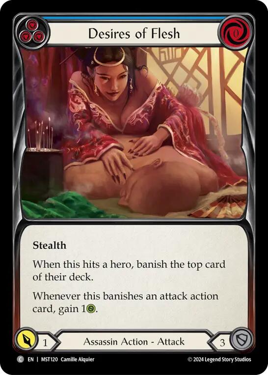 Desires of Flesh (Blue) [MST120] (Part the Mistveil)  Rainbow Foil | Pegasus Games WI