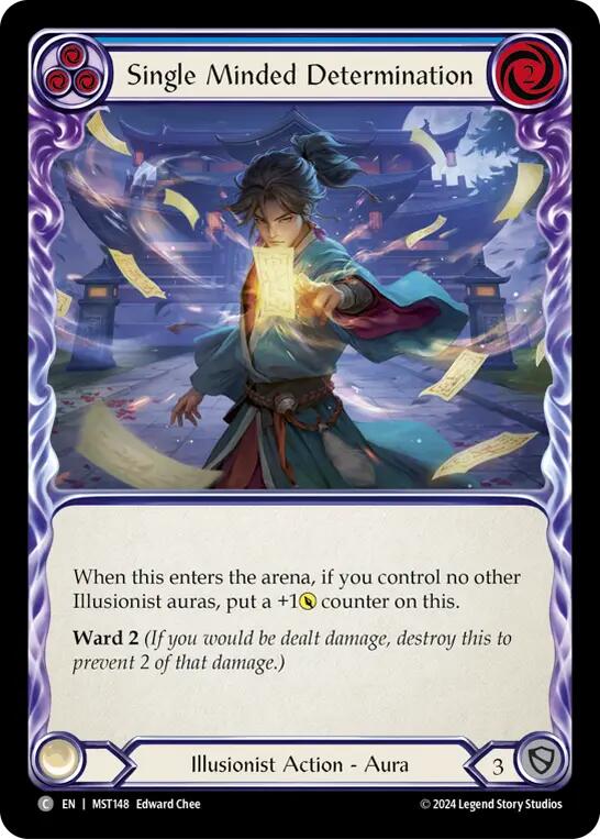 Single Minded Determination (Blue) [MST148] (Part the Mistveil) | Pegasus Games WI