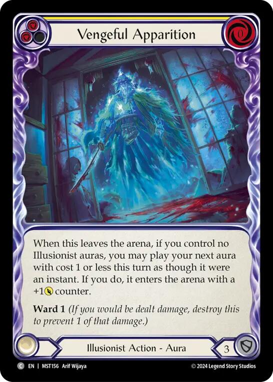 Vengeful Apparition (Yellow) [MST156] (Part the Mistveil)  Rainbow Foil | Pegasus Games WI