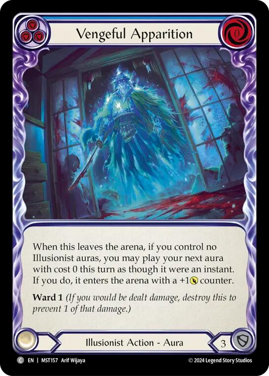 Vengeful Apparition (Blue) [MST157] (Part the Mistveil)  Rainbow Foil | Pegasus Games WI