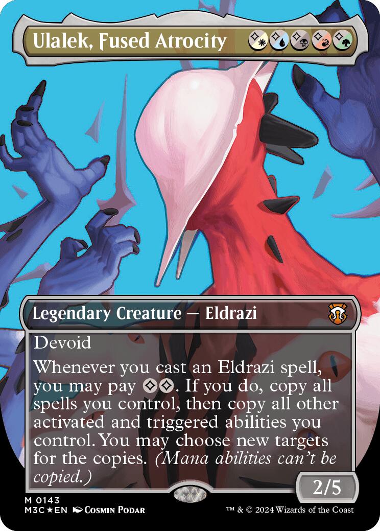 Ulalek, Fused Atrocity (Borderless) (Ripple Foil) [Modern Horizons 3 Commander] | Pegasus Games WI