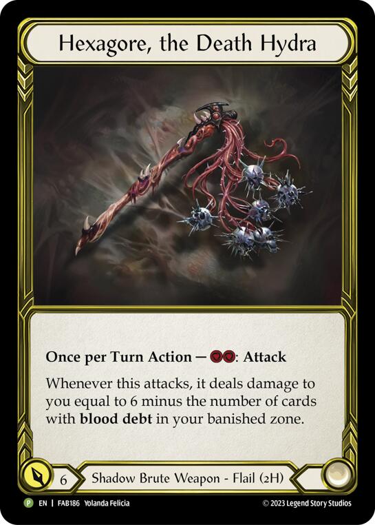 Hexagore, the Death Hydra (Golden) [FAB186] (Promo)  Cold Foil | Pegasus Games WI