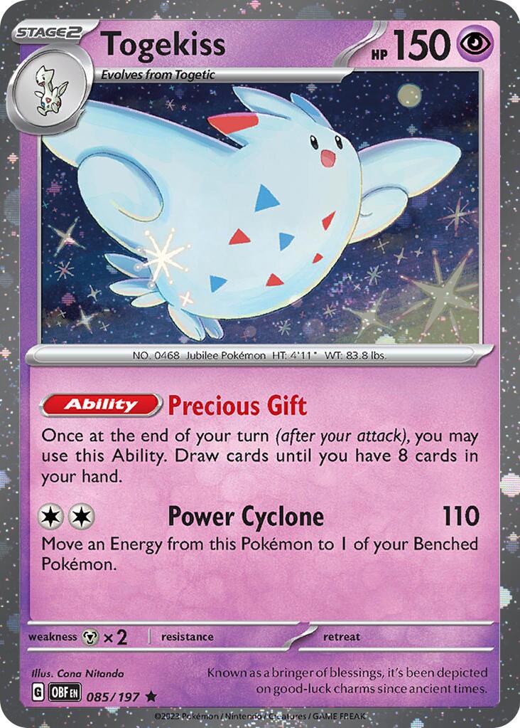 Togekiss (085/197) (Cosmos Holo) [Scarlet & Violet: Obsidian Flames] | Pegasus Games WI