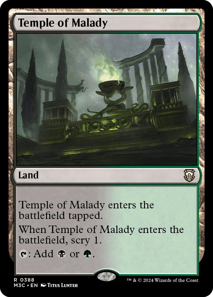 Temple of Malady [Modern Horizons 3 Commander] | Pegasus Games WI