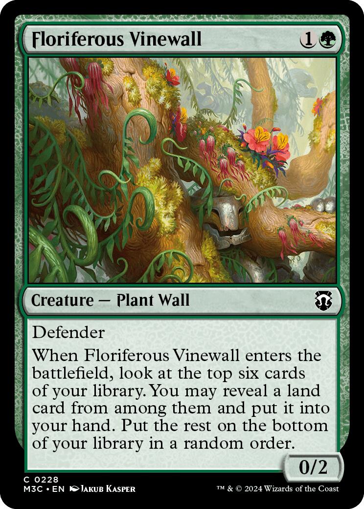 Floriferous Vinewall [Modern Horizons 3 Commander] | Pegasus Games WI