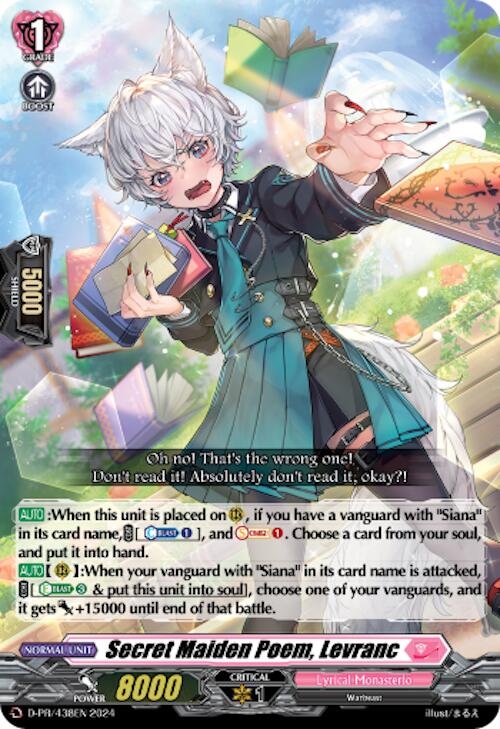 Secret Maiden Poem, Levranc (D-PR/438EN) [D Promo Cards] | Pegasus Games WI