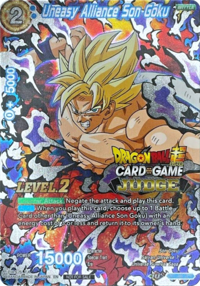 Uneasy Alliance Son Goku (Level 2) (DB1-096) [Judge Promotion Cards] | Pegasus Games WI