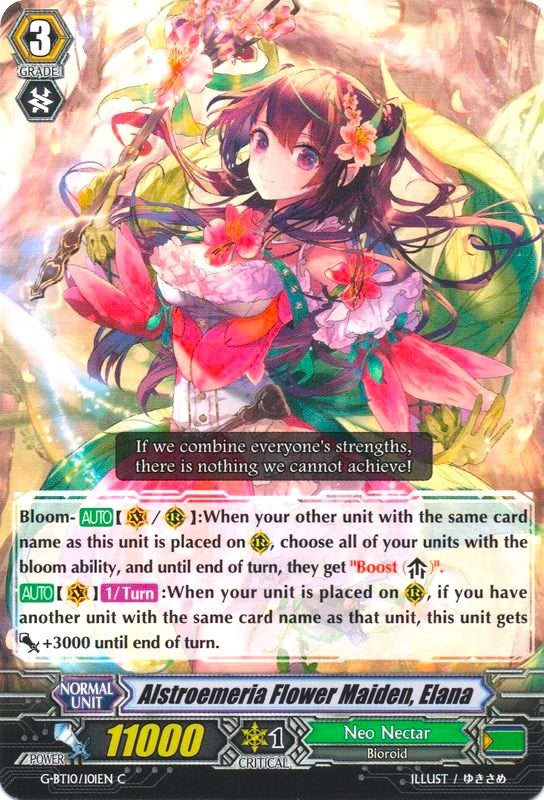 Alstroemeria Flower Maiden, Elana (G-BT10/101EN) [Raging Clash of the Blade Fangs] | Pegasus Games WI