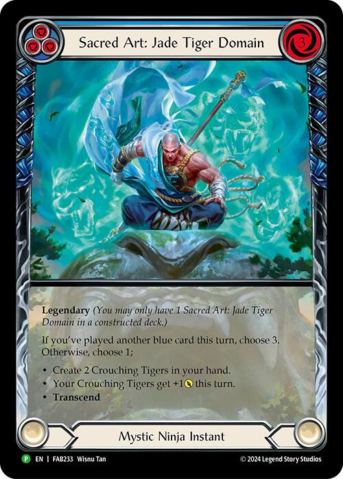 Sacred Art: Jade Tiger Domain [FAB233] (Promo)  Rainbow Foil | Pegasus Games WI