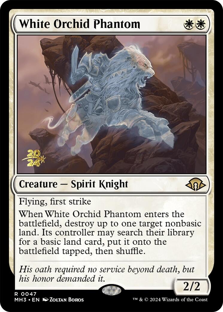 White Orchid Phantom [Modern Horizons 3 Prerelease Promos] | Pegasus Games WI