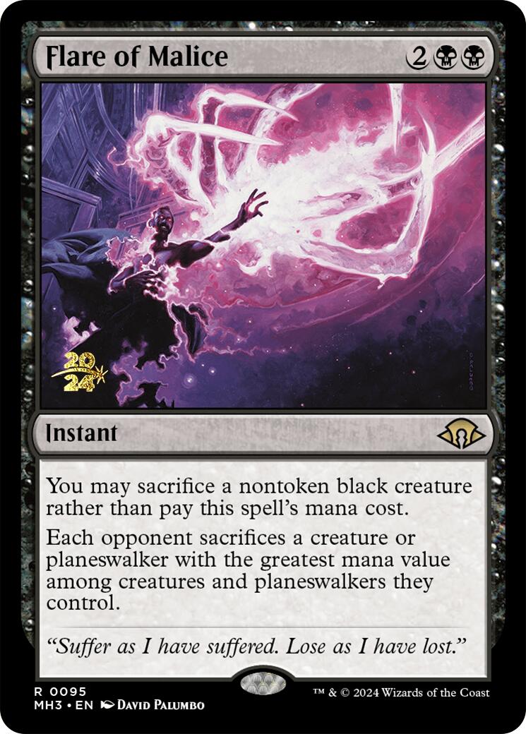 Flare of Malice [Modern Horizons 3 Prerelease Promos] | Pegasus Games WI