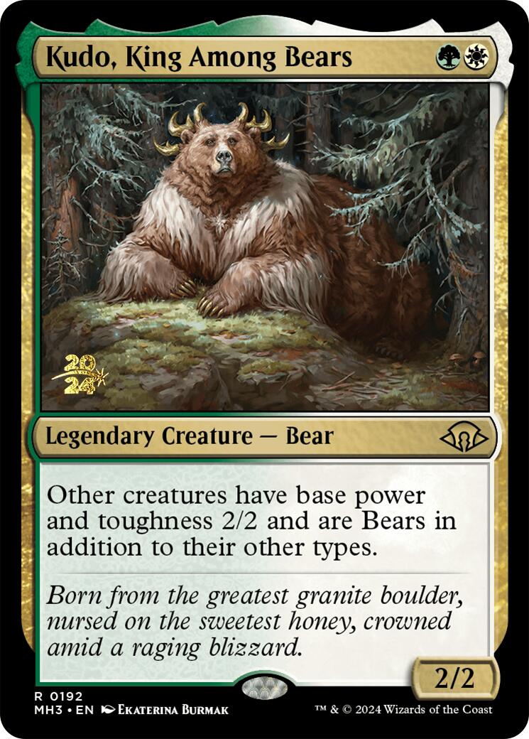 Kudo, King Among Bears [Modern Horizons 3 Prerelease Promos] | Pegasus Games WI