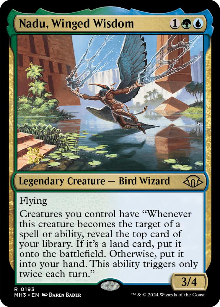 Nadu, Winged Wisdom [Modern Horizons 3 Prerelease Promos] | Pegasus Games WI