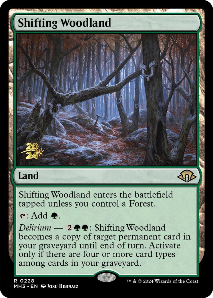 Shifting Woodland [Modern Horizons 3 Prerelease Promos] | Pegasus Games WI