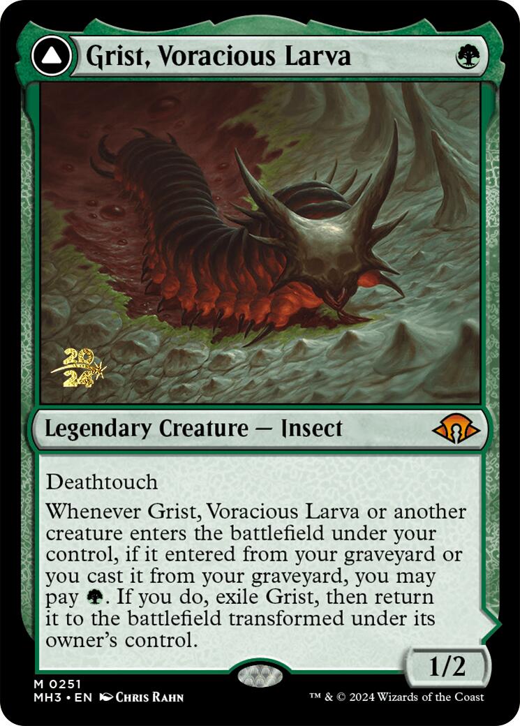 Grist, Voracious Larva [Modern Horizons 3 Prerelease Promos] | Pegasus Games WI