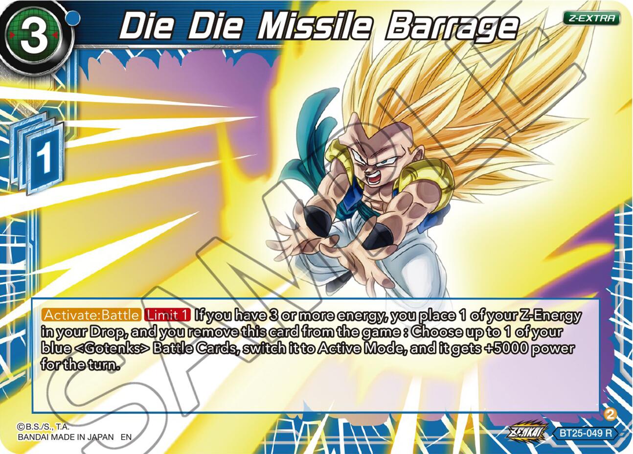 Die Die Missile Barrage (BT25-049) [Legend of the Dragon Balls] | Pegasus Games WI