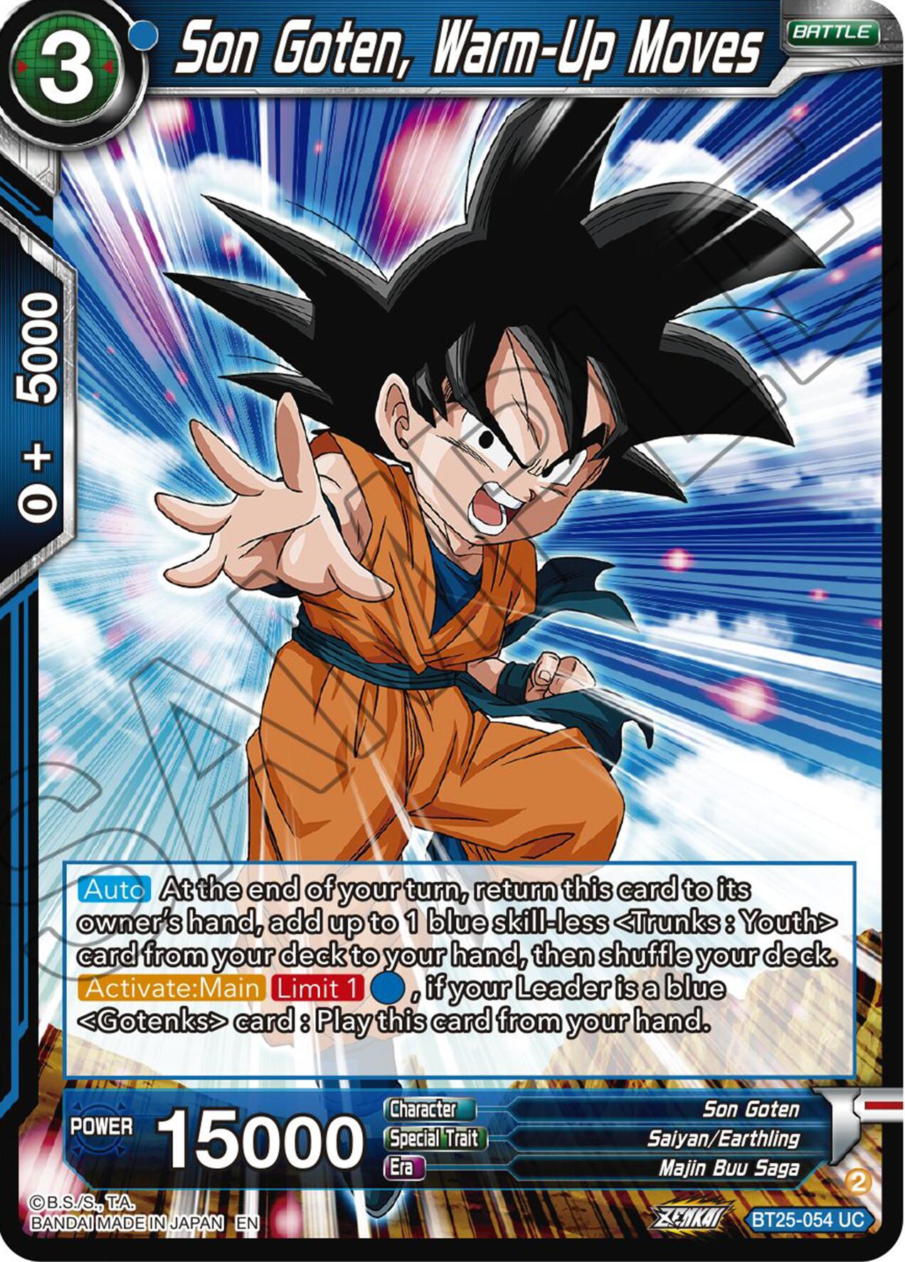 Son Goten, Warm-Up Moves (BT25-054) [Legend of the Dragon Balls] | Pegasus Games WI