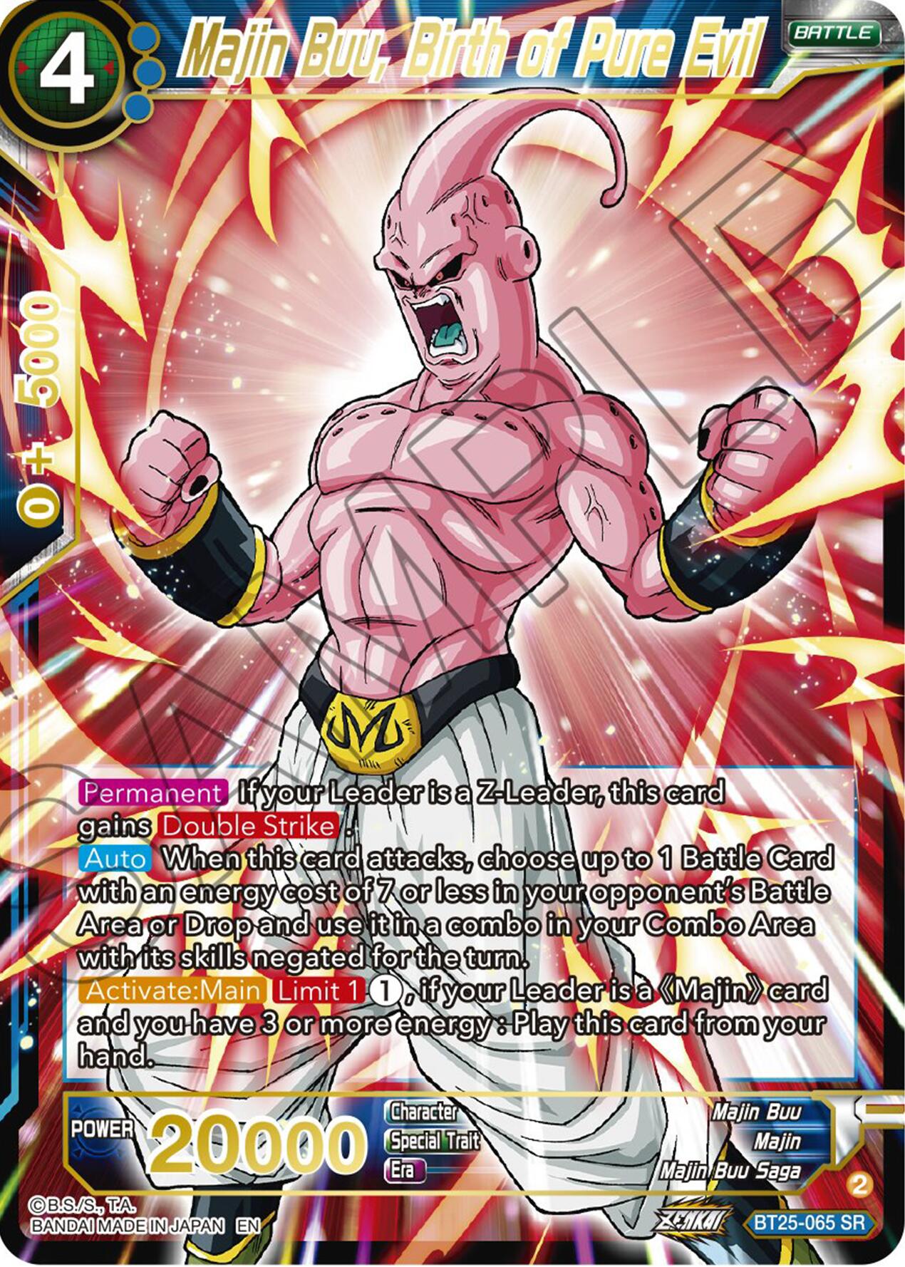 Majin Buu, Birth of Pure Evil (BT25-065) [Legend of the Dragon Balls] | Pegasus Games WI