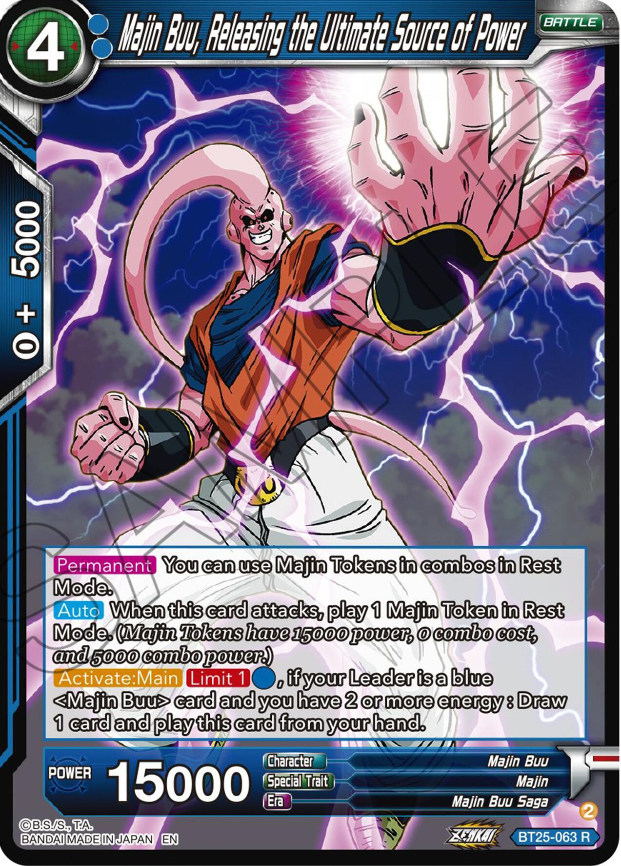 Majin Buu, Releasing the Ultimate Source of Power (BT25-063) [Legend of the Dragon Balls] | Pegasus Games WI