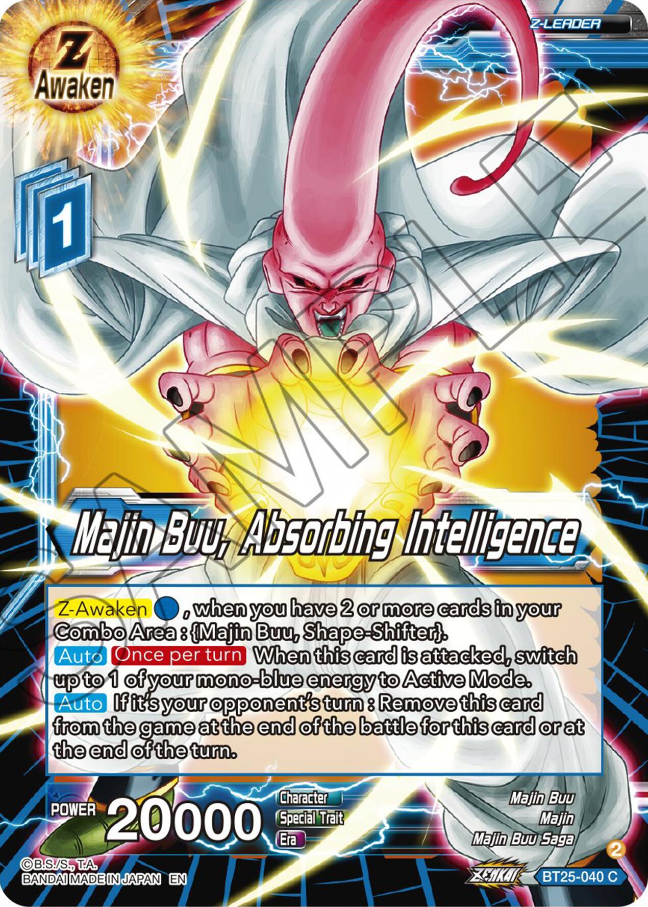 Majin Buu, Absorbing Intelligence (BT25-040) [Legend of the Dragon Balls] | Pegasus Games WI