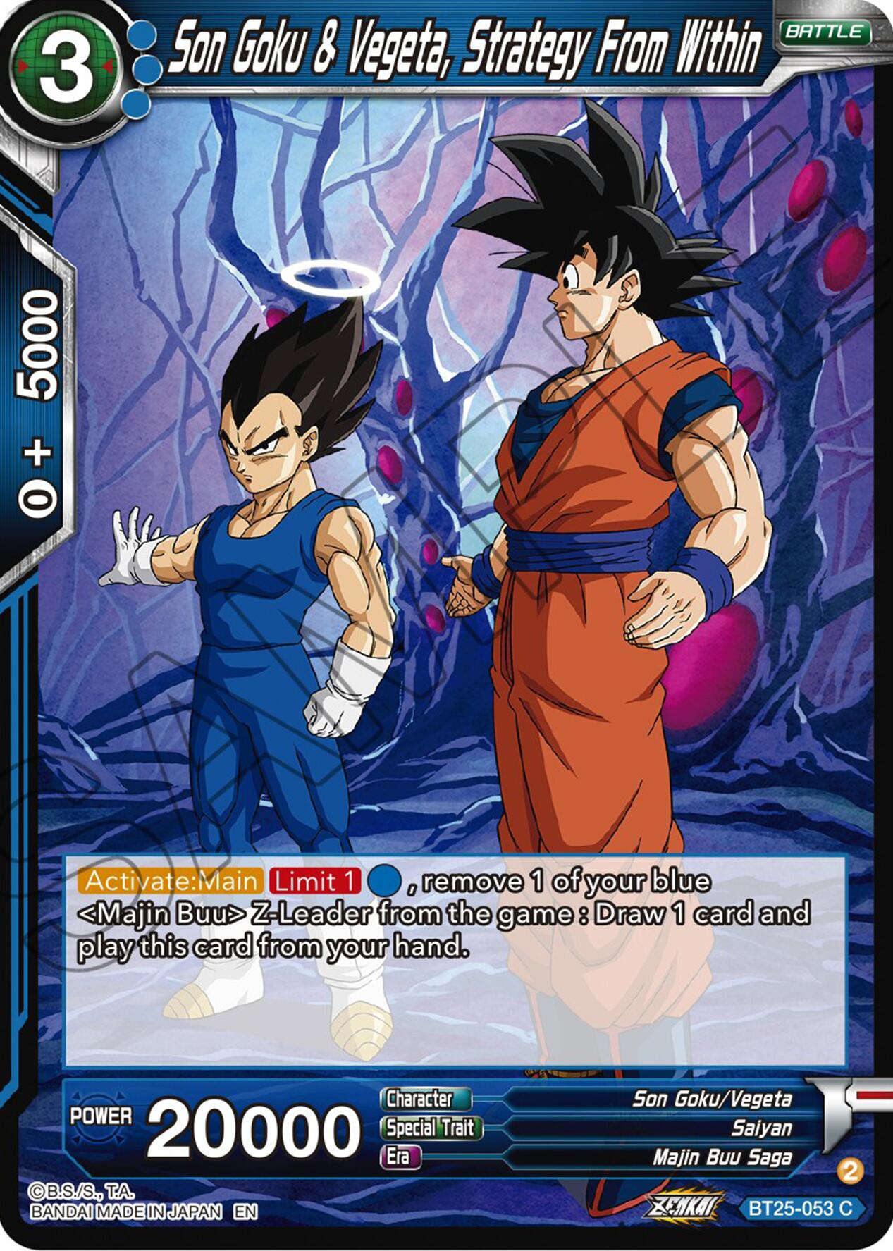 Son Goku & Vegeta, Strategy From Within (BT25-053) [Legend of the Dragon Balls] | Pegasus Games WI